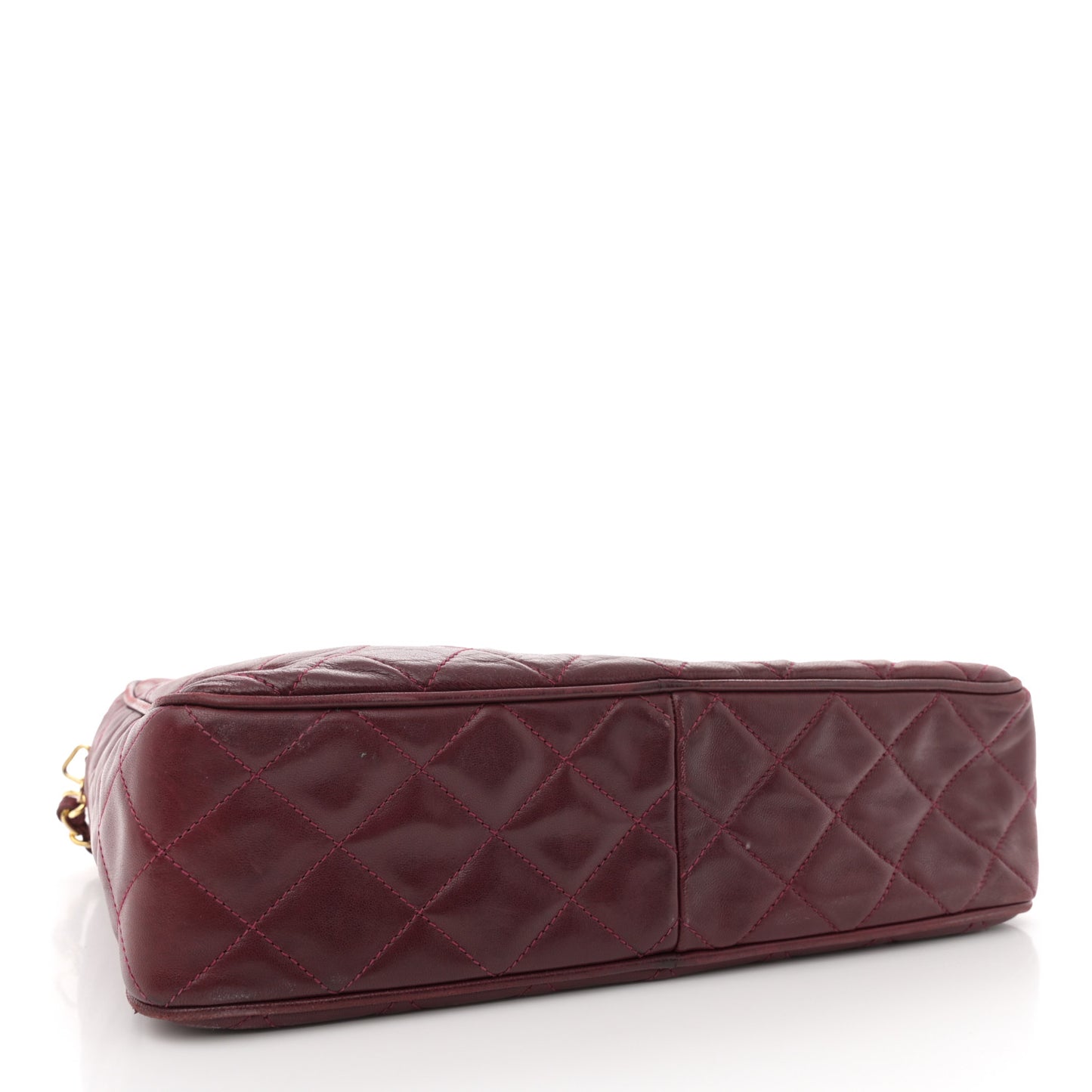 Lambskin Quilted Tassel CC Camera Case Red