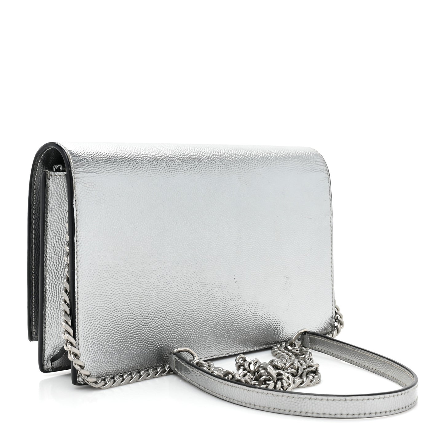 Grain De Poudre Clasic Kate Monogram Tassel Chain Wallet Argento