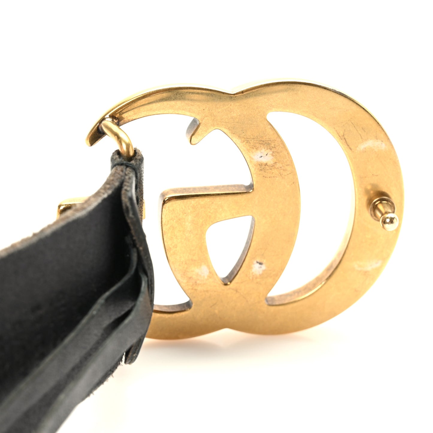 Calfskin Studded Double G 40mm Belt 80 32 Black
