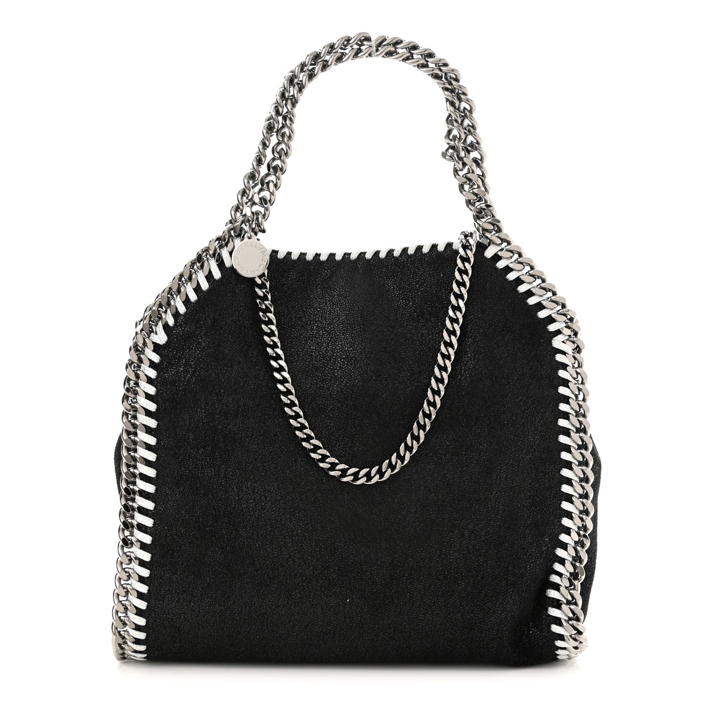 Shaggy Deer Mini Falabella Fold Over Tote Black