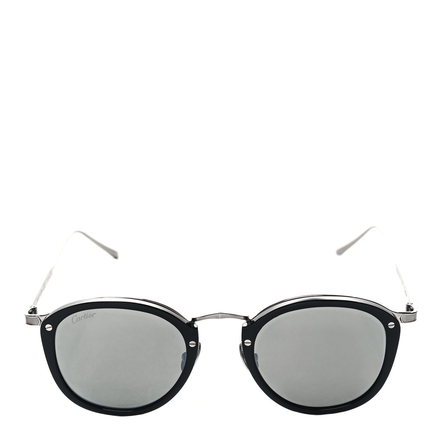 C De Cartier Sunglasses Silver Black