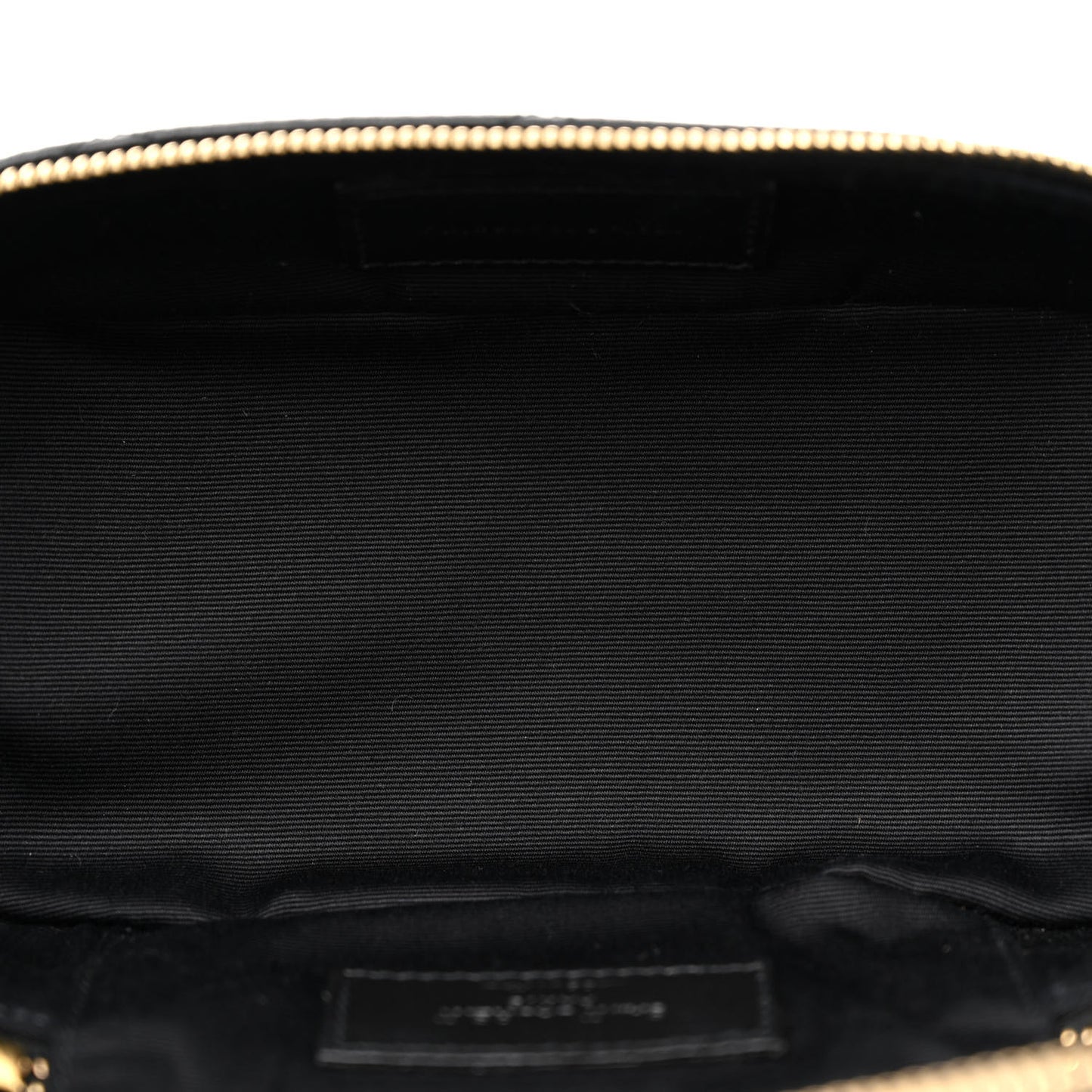 Lambskin Quilted Vanity Bag Top Handle Black