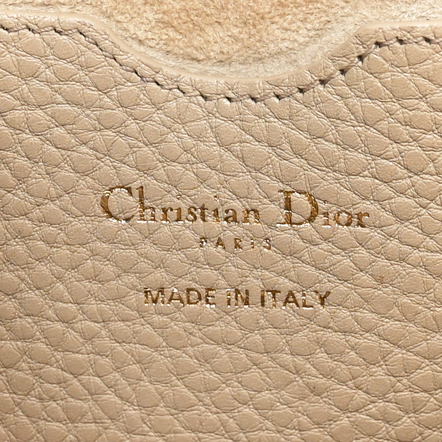 Grained Calfskin Large Bobby Flap Beige