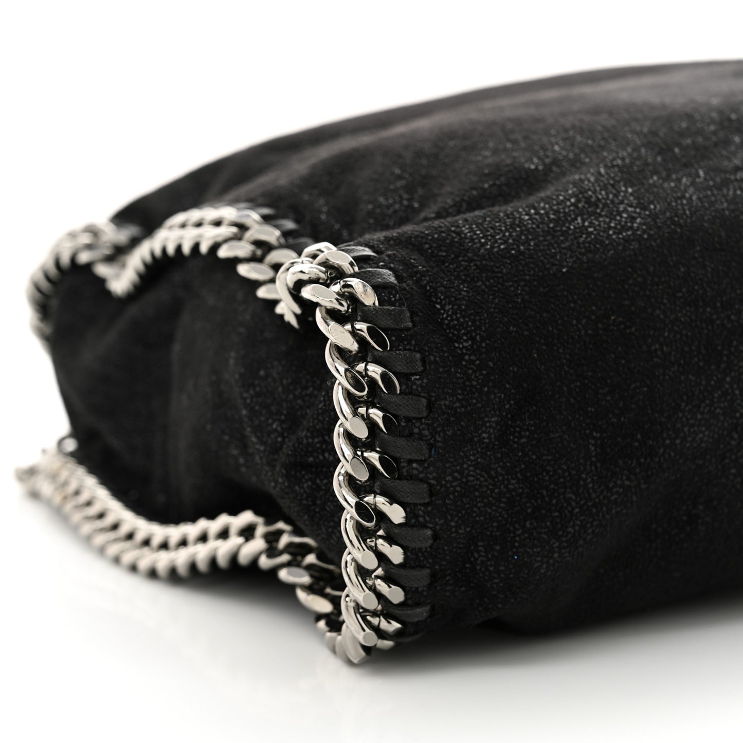Shaggy Deer Small Falabella Fold Over Tote Black