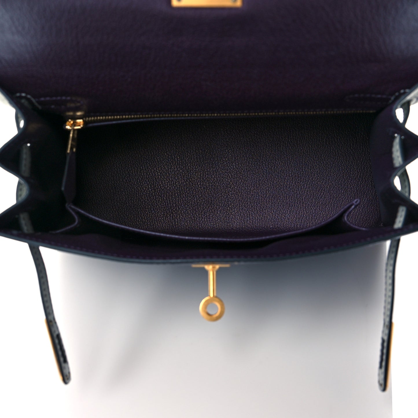 Chevre Mysore Horseshoe Kelly Sellier 25 Raisin Gris Mouette