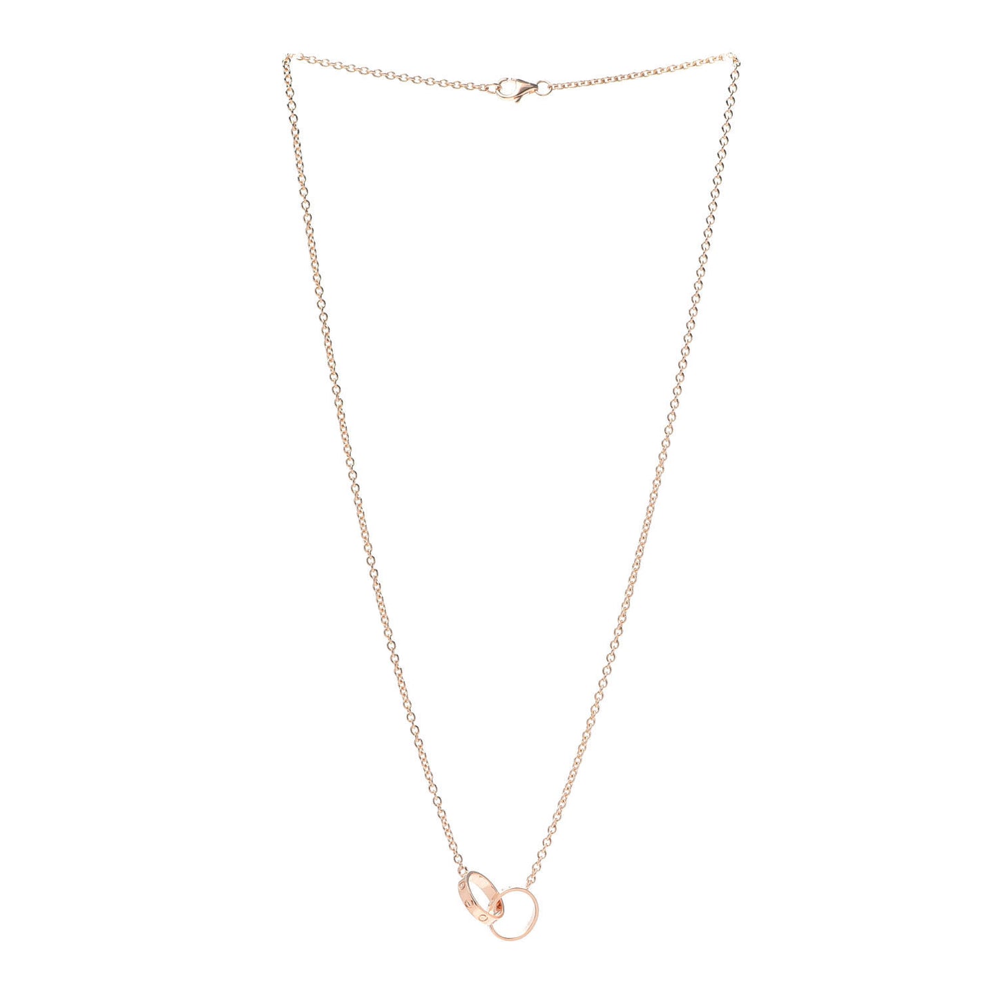 18K Pink Gold Interlocking LOVE Necklace