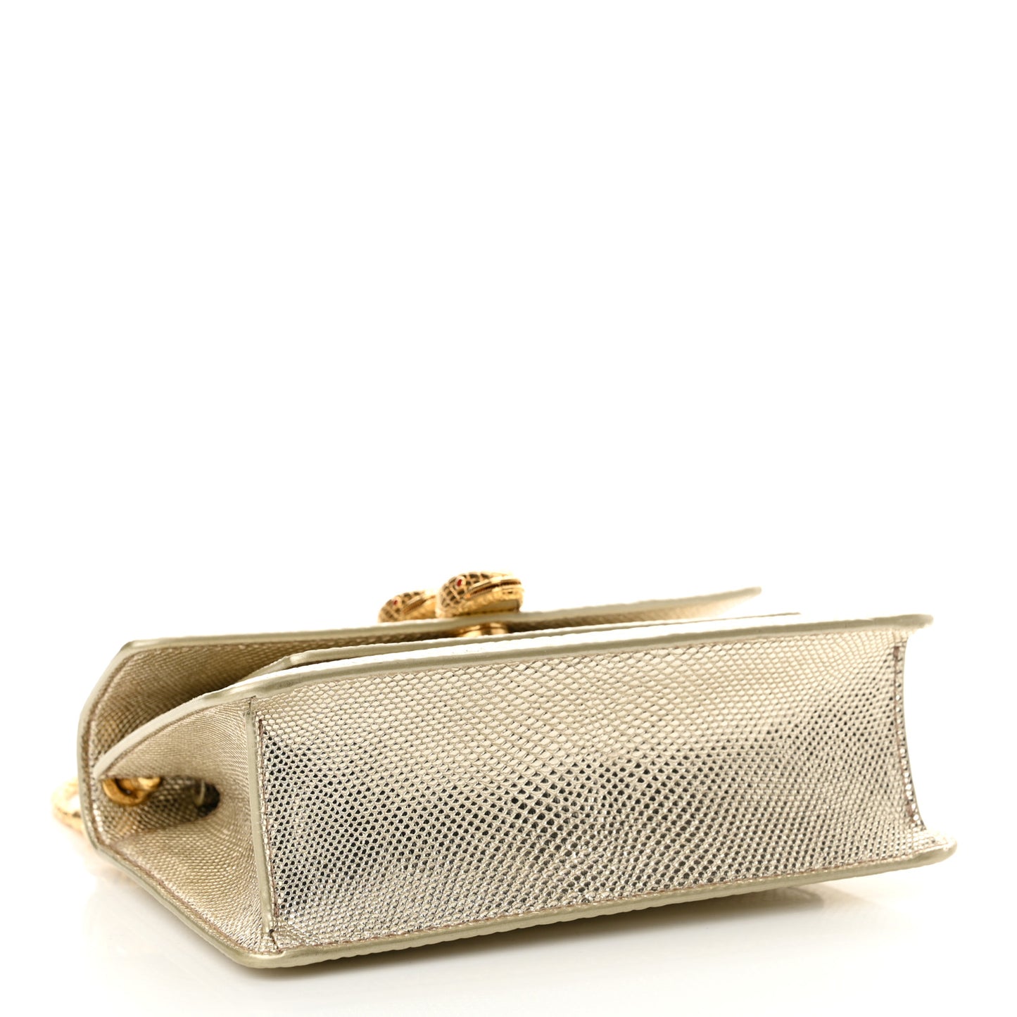 x ALEXANDER WANG Metallic Karung Serpenti Top Handle Belt Bag Light Gold