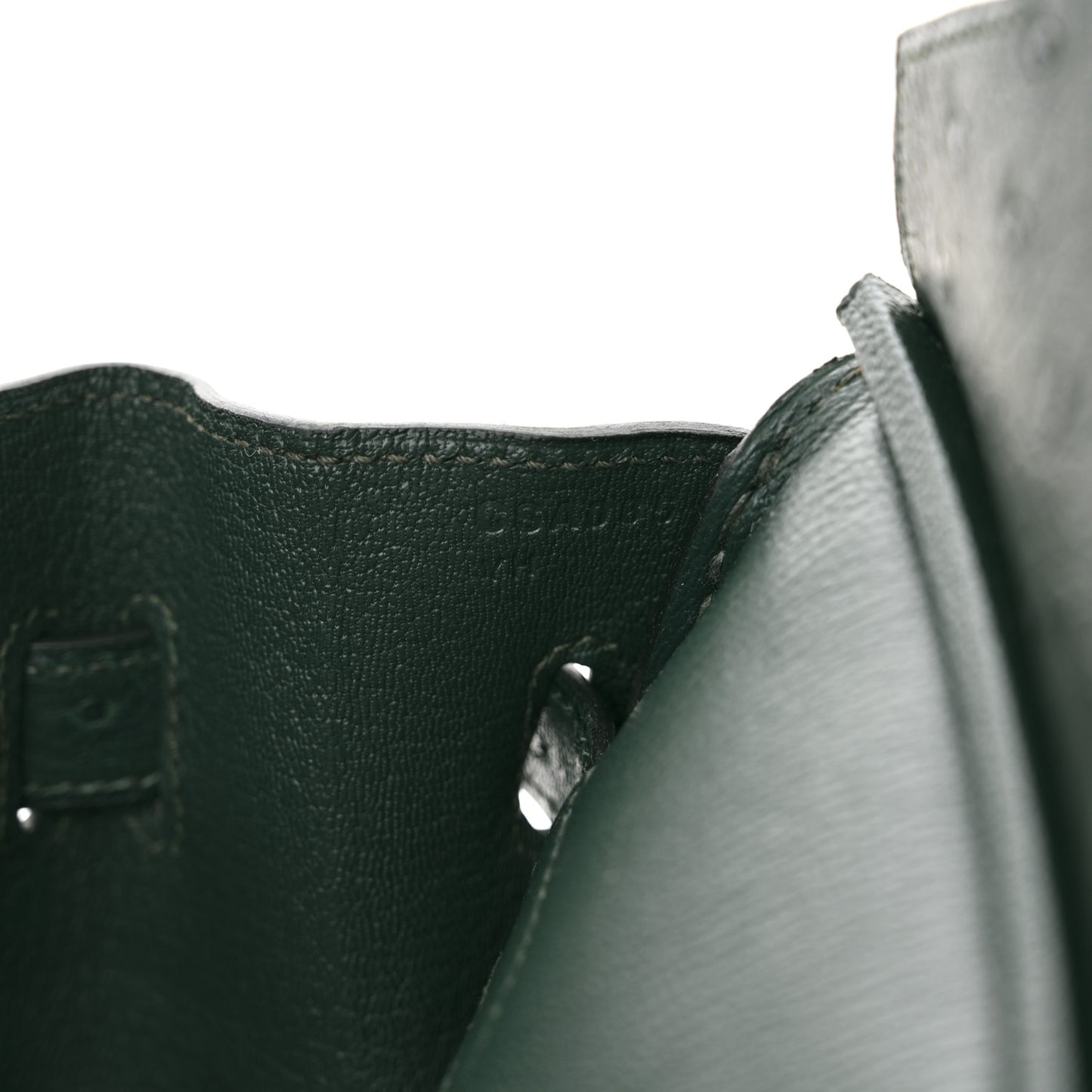 Ostrich Birkin 30 Vert Titien