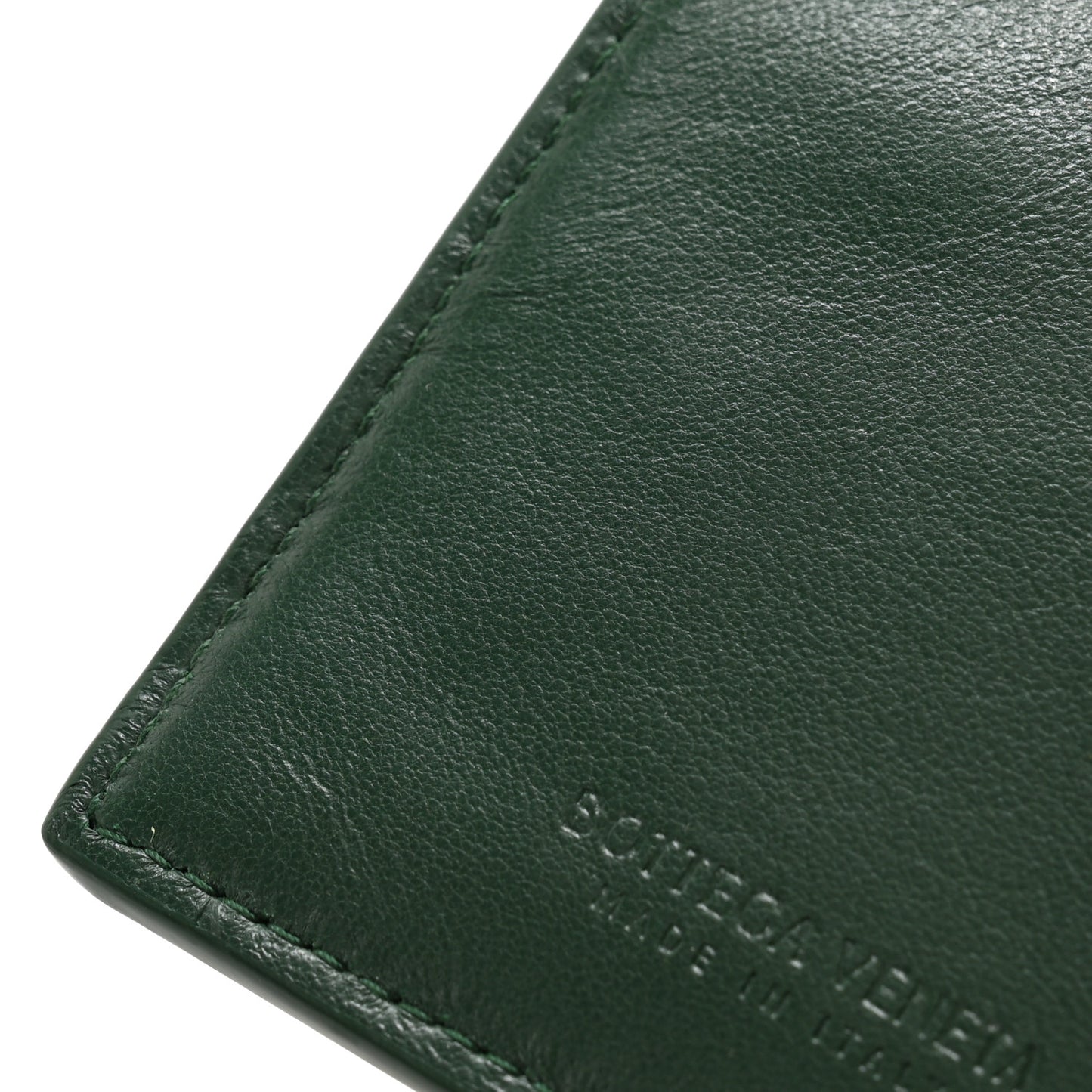 Nappa Intreccio Cassette Credit Card Holder Green