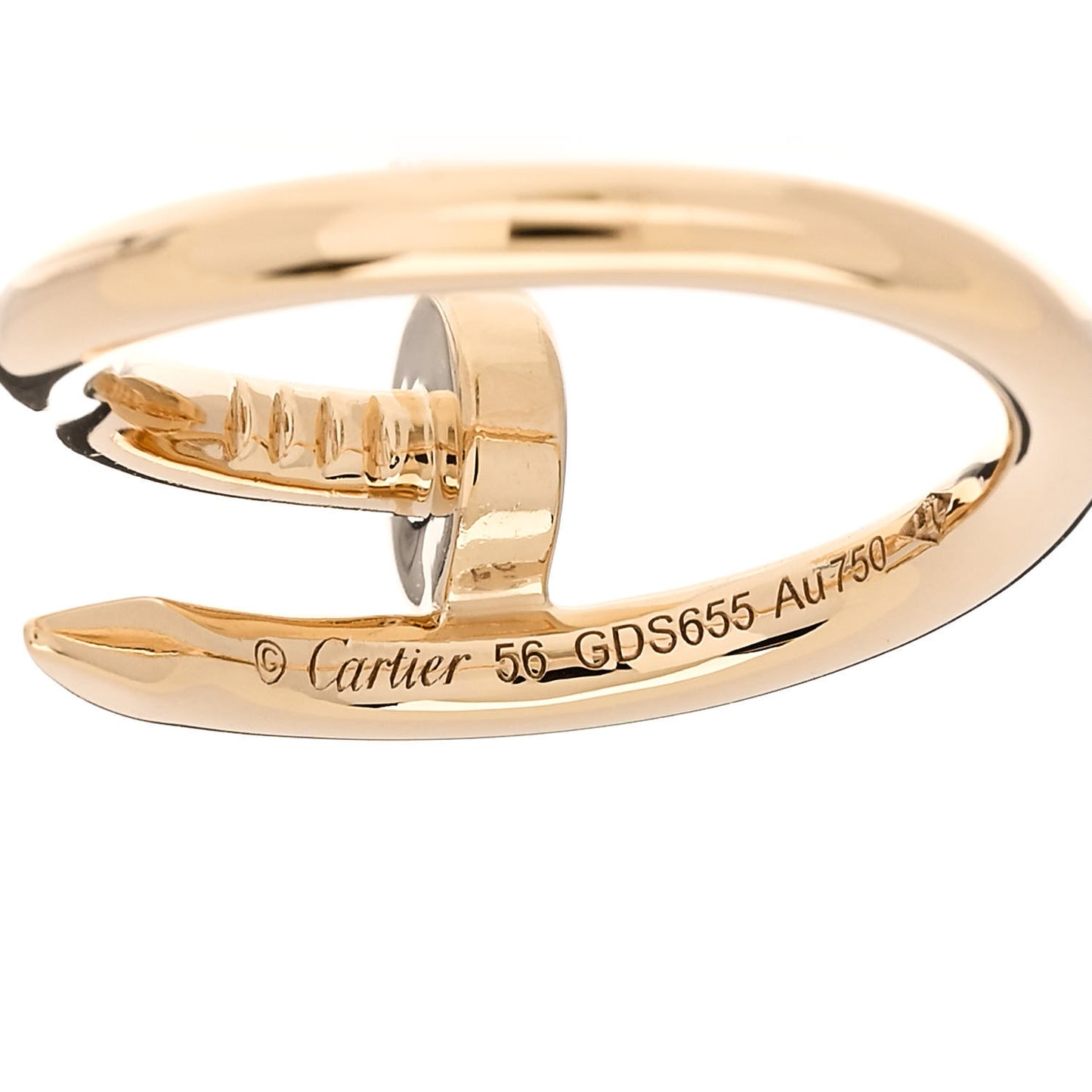 18K Yellow Gold Juste Un Clou Ring 56 7.5