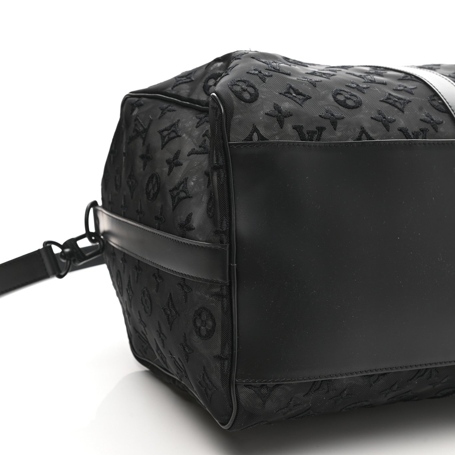 Louis Vuitton Monogram See Through Keepall Bandouliere 50 Black 9 of 14