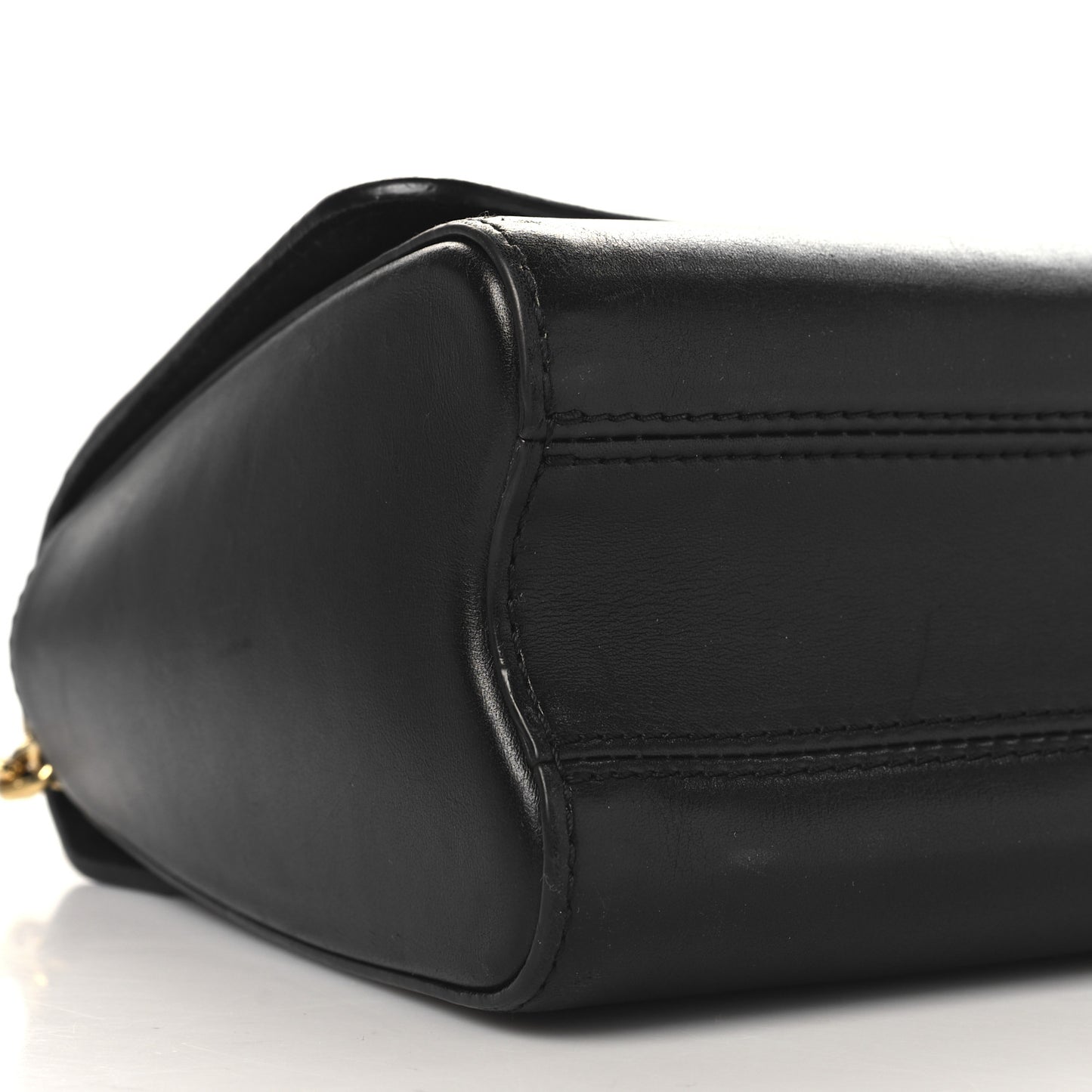 Veau Satin Monogram Twist Shoulder Bag MM Black