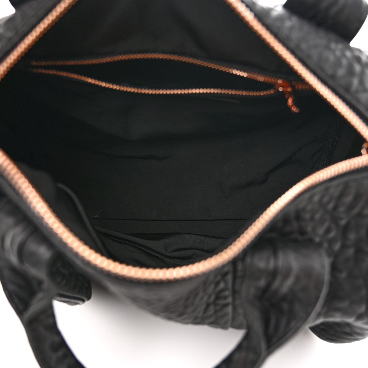 Alexander Wang Pebbled Lambskin Rocco Black Rose Gold Hardware 5 of 10