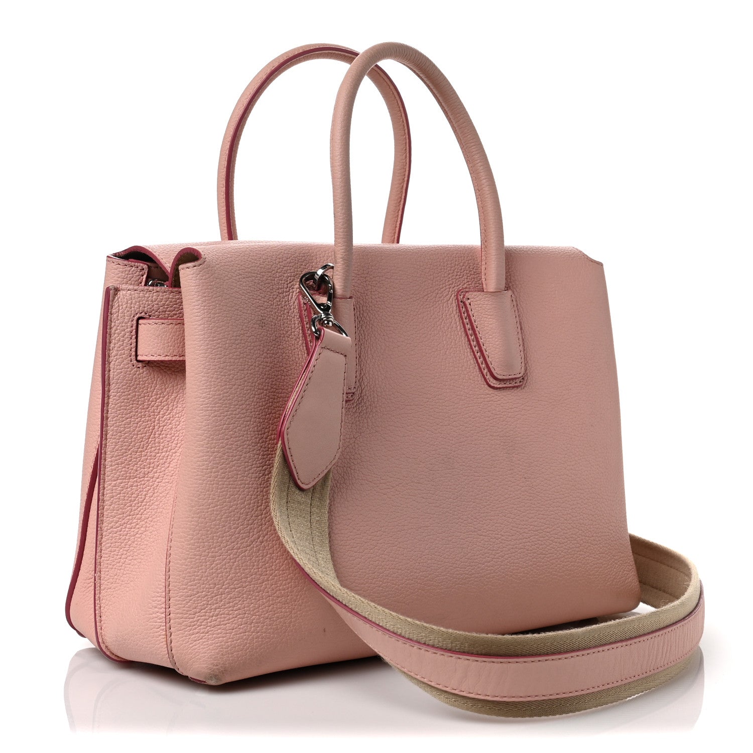 MCM Grained Calfskin Medium Milla Tote Pink Blush 3 of 12