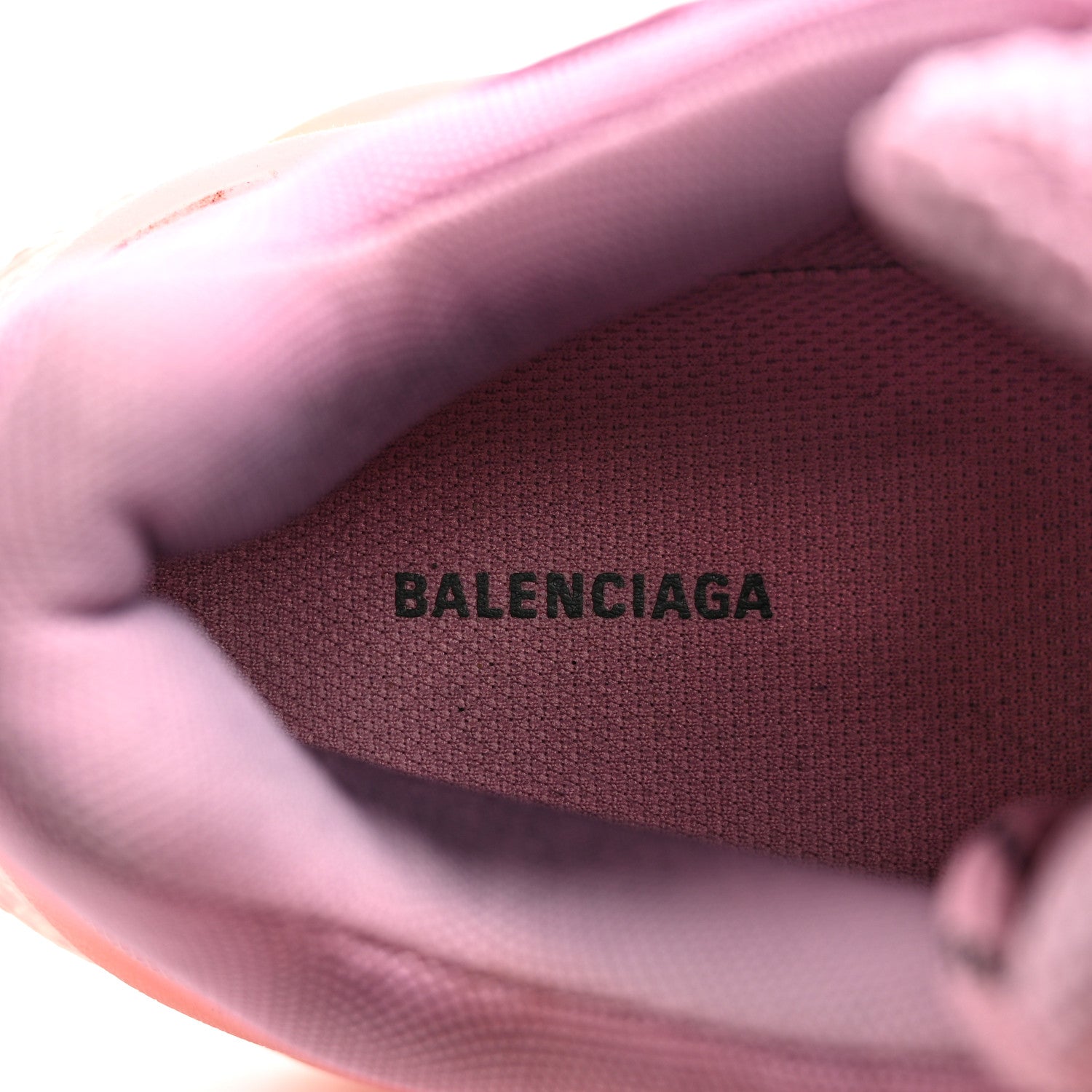 Balenciaga Fabric Mesh Clear Sole Womens Triple S Sneakers 38 Pink 6 of 10