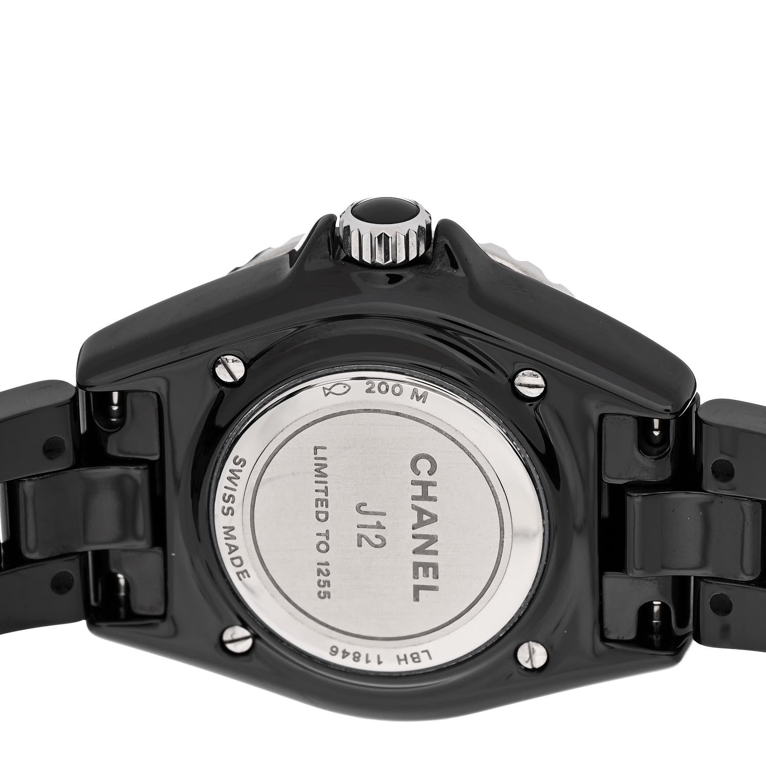 Chanel Stainless Steel Ceramic 33mm J12 Electro Quartz Watch Black 4 of 4