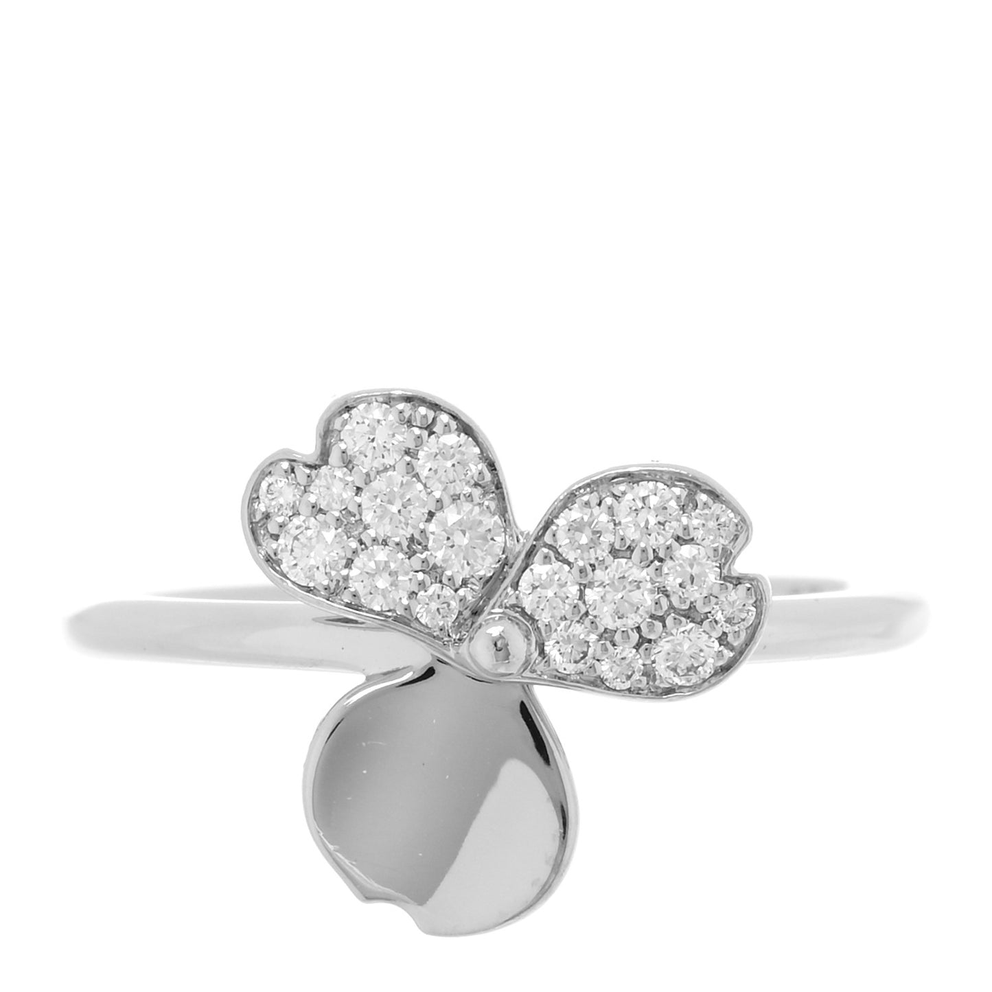 Platinum Diamond Paper Flowers Ring 54 7