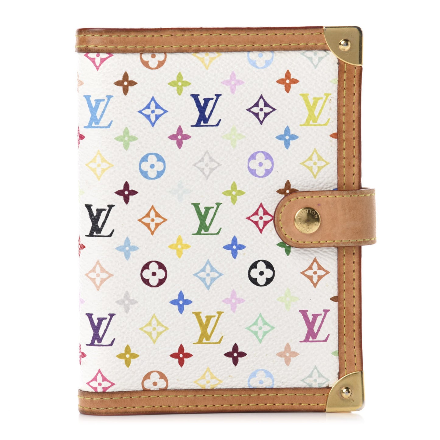 Monogram Multicolor Small Ring Agenda Cover White
