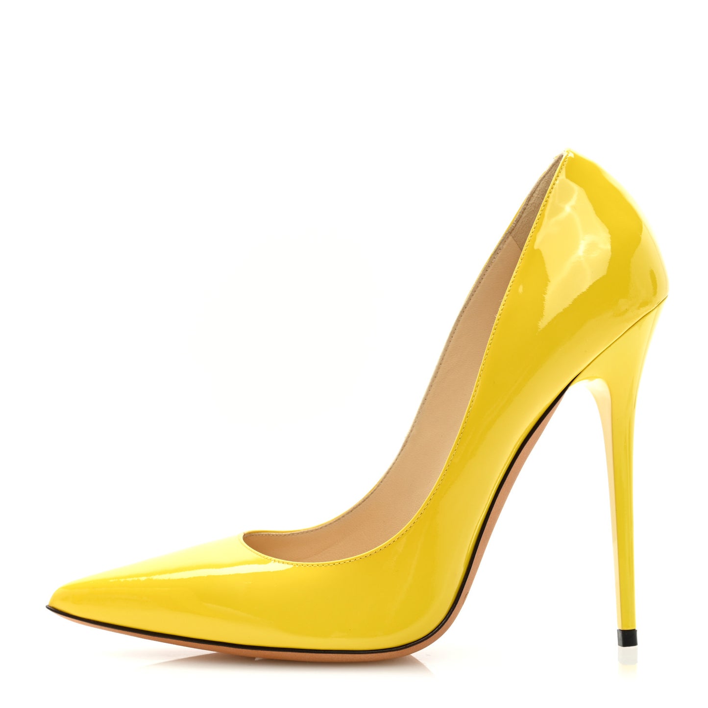 JIMMY CHOO Patent Anouk 120 Pumps 40 Neon Yellow