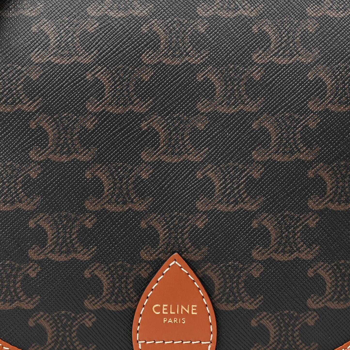 Triomphe Canvas Medium Folco Bag Tan