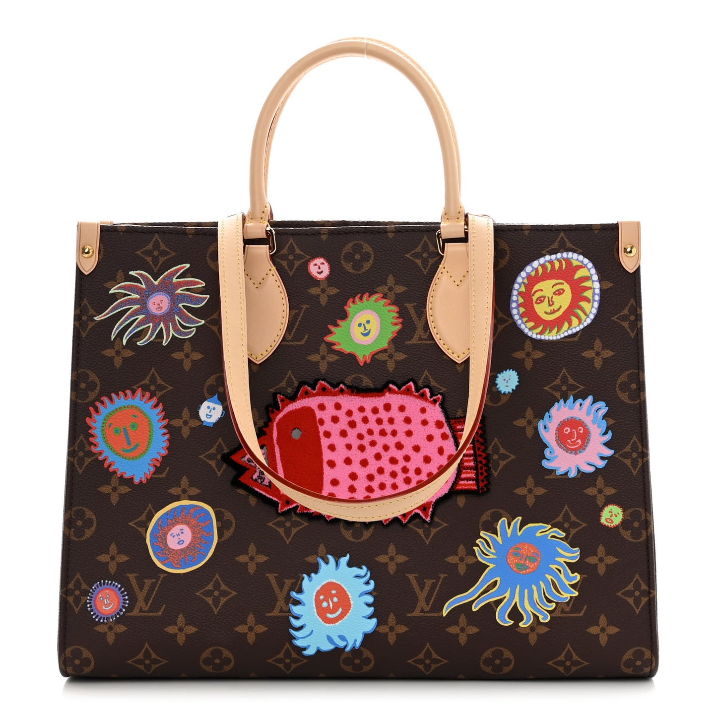 LV X YK Monogram Faces Onthego MM