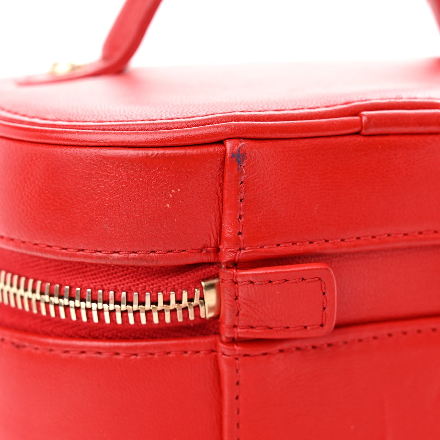 Lambskin Timeless Vanity Cosmetic Case Red