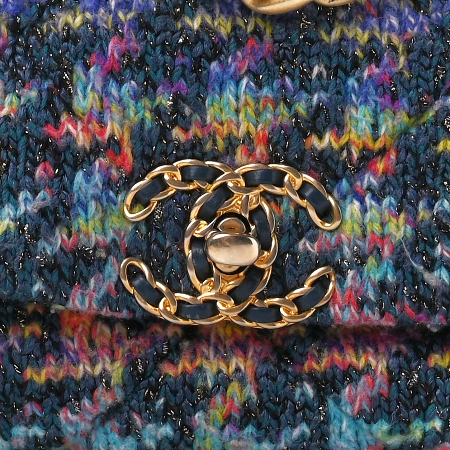 Tweed Quilted Medium Chanel 19 Flap Dark Multicolor