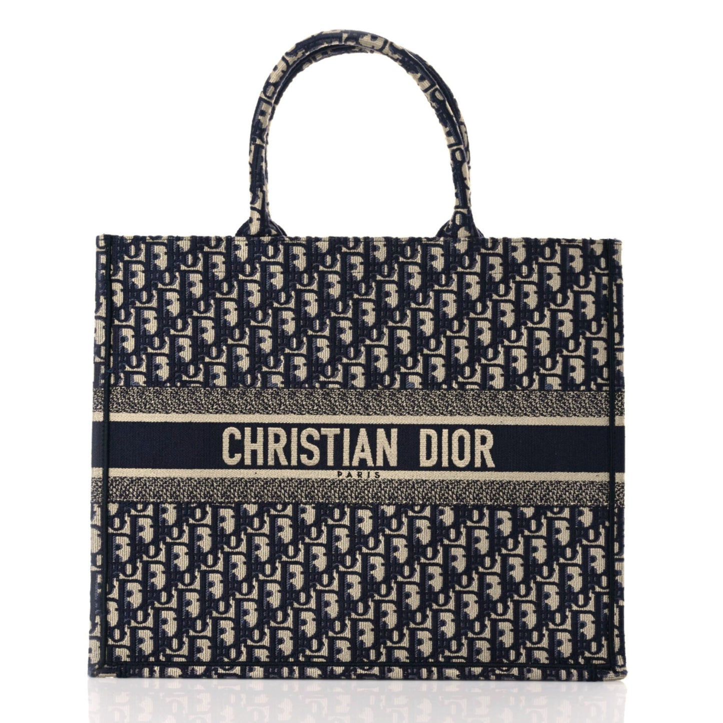 Oblique Book Tote Blue Multicolor