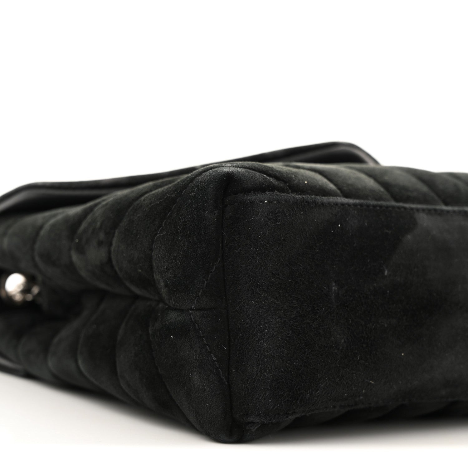 Saint Laurent Suede Calfskin Y Quilted Monogram Small Loulou Chain Satchel Black 10 of 14