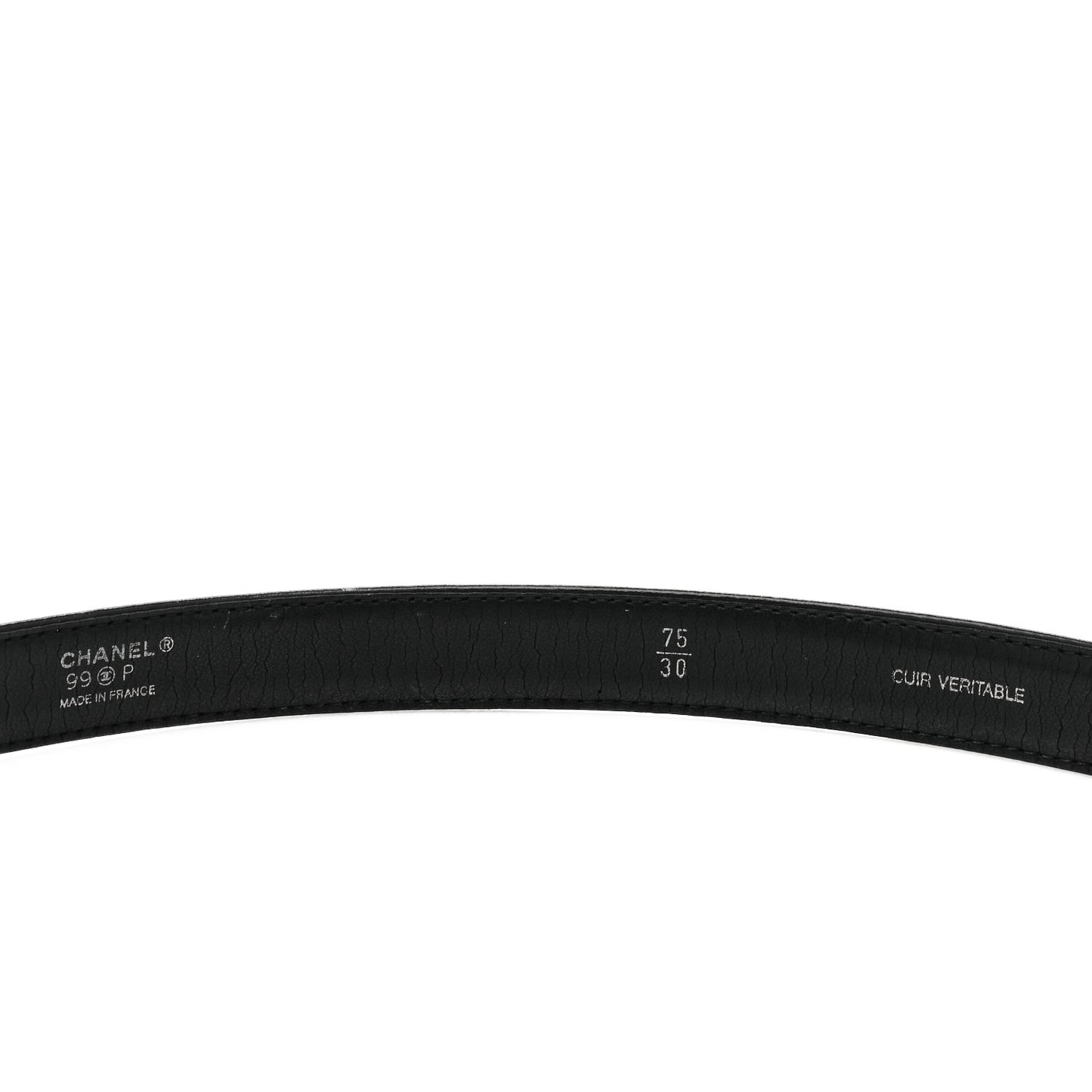Calfskin Flap Bag Belt 75 30 Black