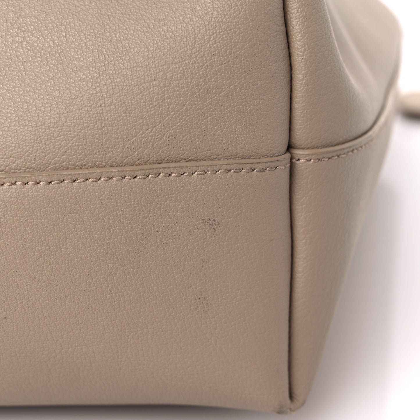 Calfskin Large Shopping Tote Dark Beige