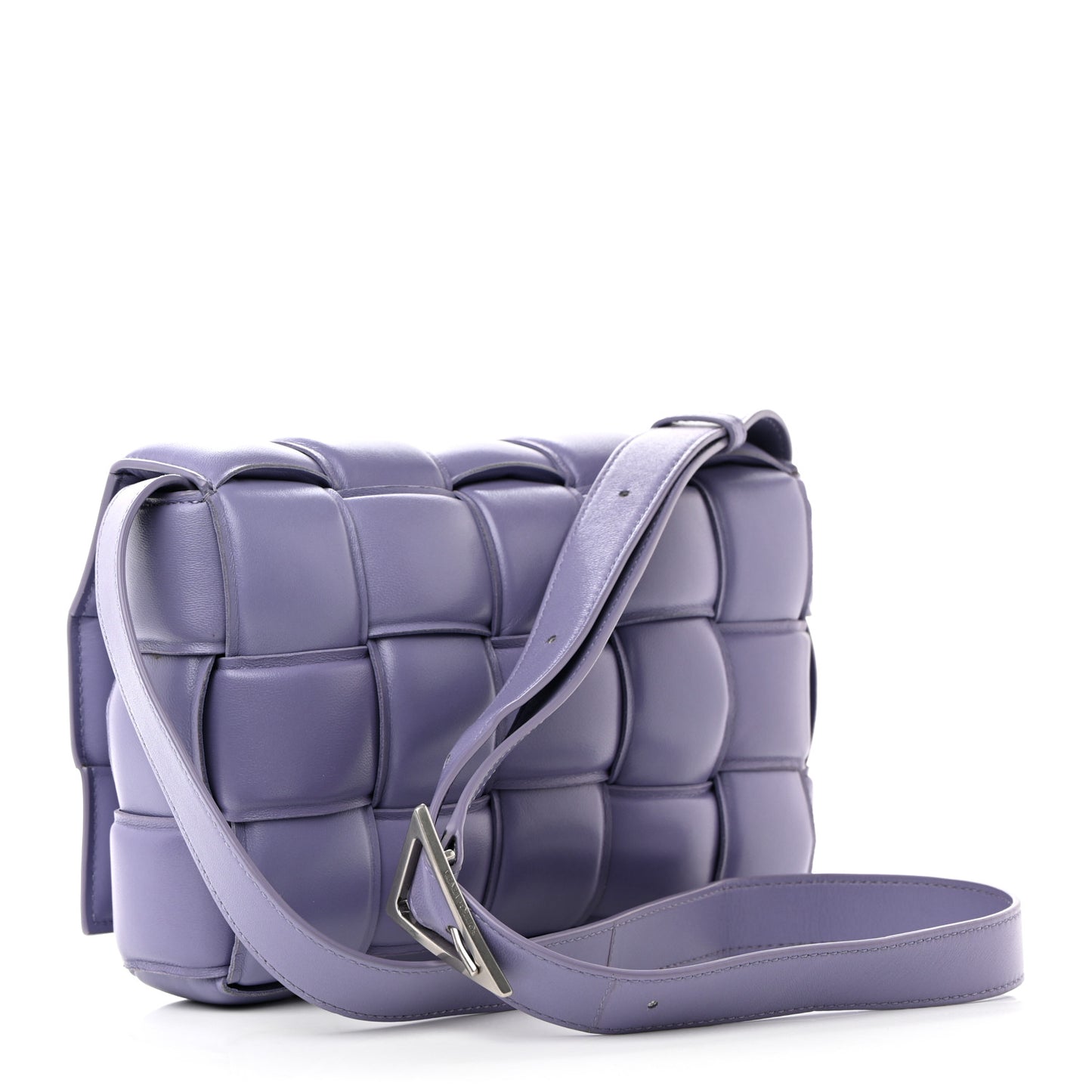 Nappa Maxi Intreccio Padded Cassette Crossbody Bag Lavender