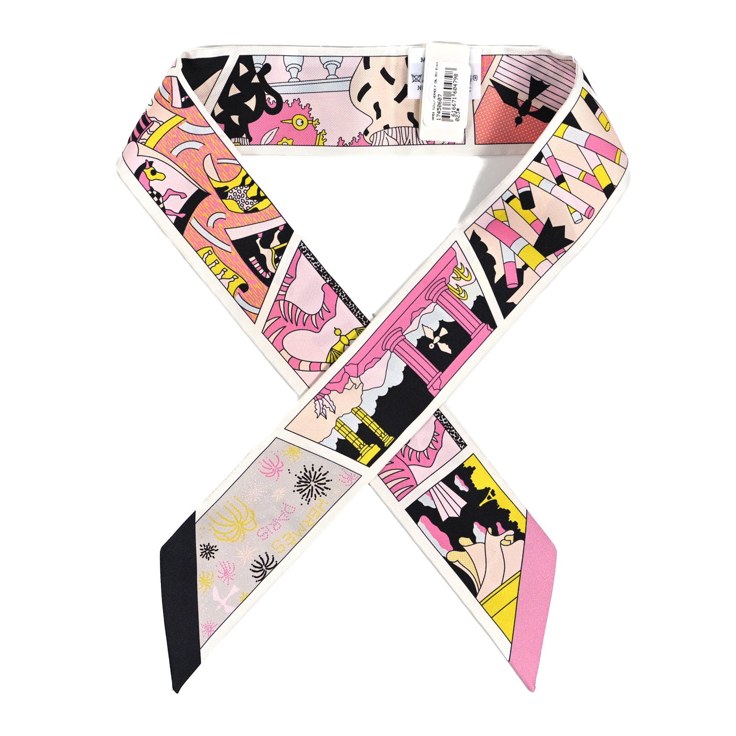 Silk Factory Suite Twilly Black Rose Jaune