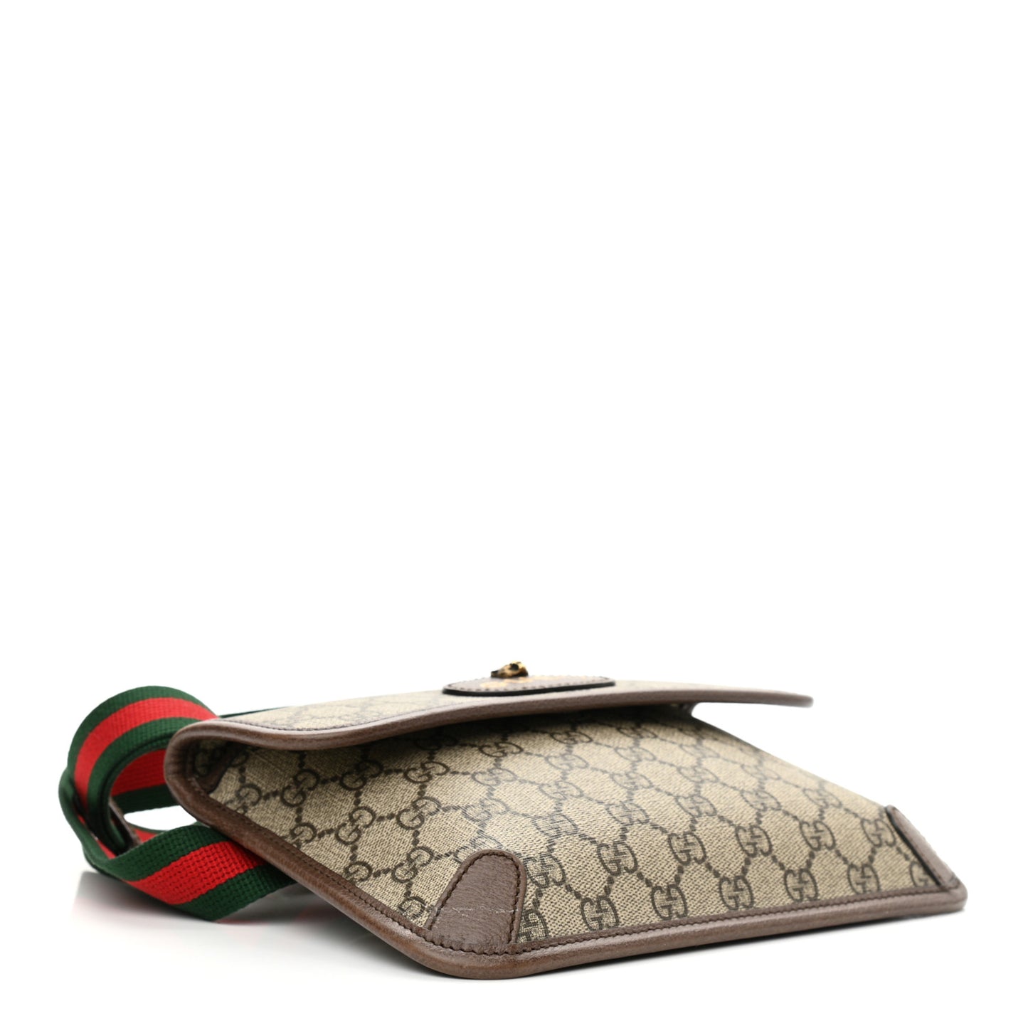 GG Supreme Monogram Neo Vintage Web Belt Bag Brown
