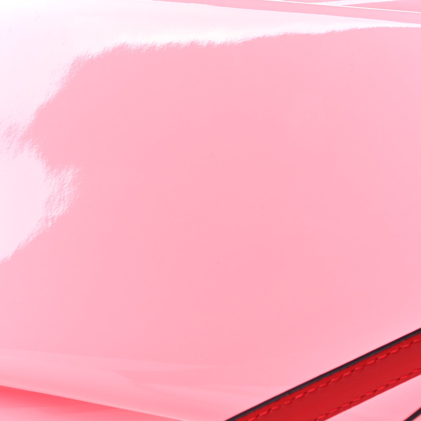 Patent Small Loubi Twist Zip Chain Clutch Bag Bubble Gum