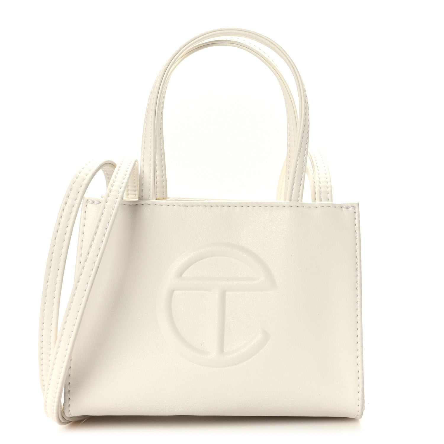 Telfar Vegan Leather Small Shopping Bag White 1452010 – FASHIONPHILE