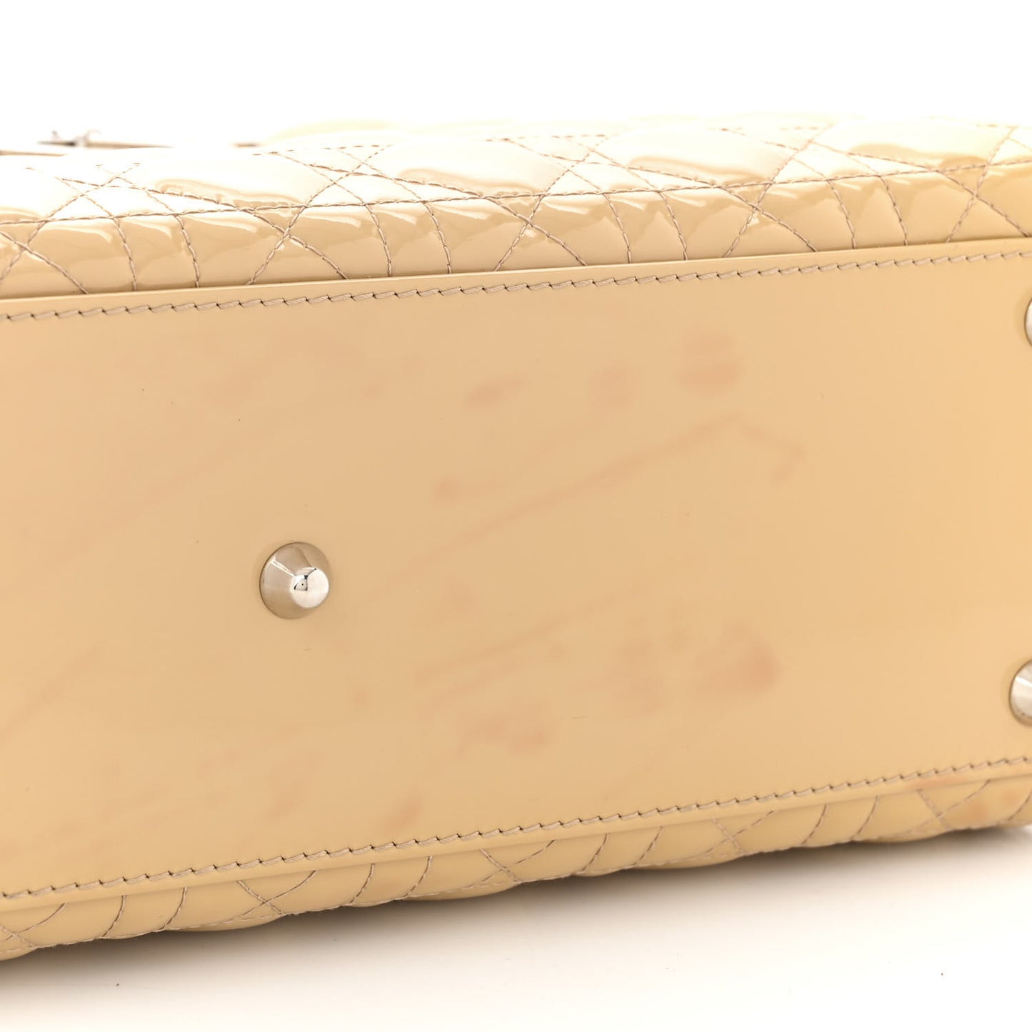 Patent Cannage Large Lady Dior Dark Beige