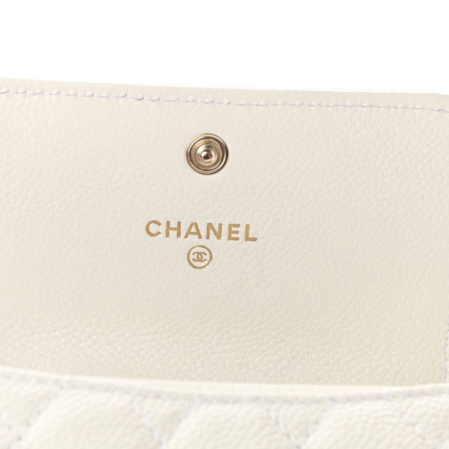 Chanel Caviar Quilted Boy Card Holder On Chain White 6 of 14
