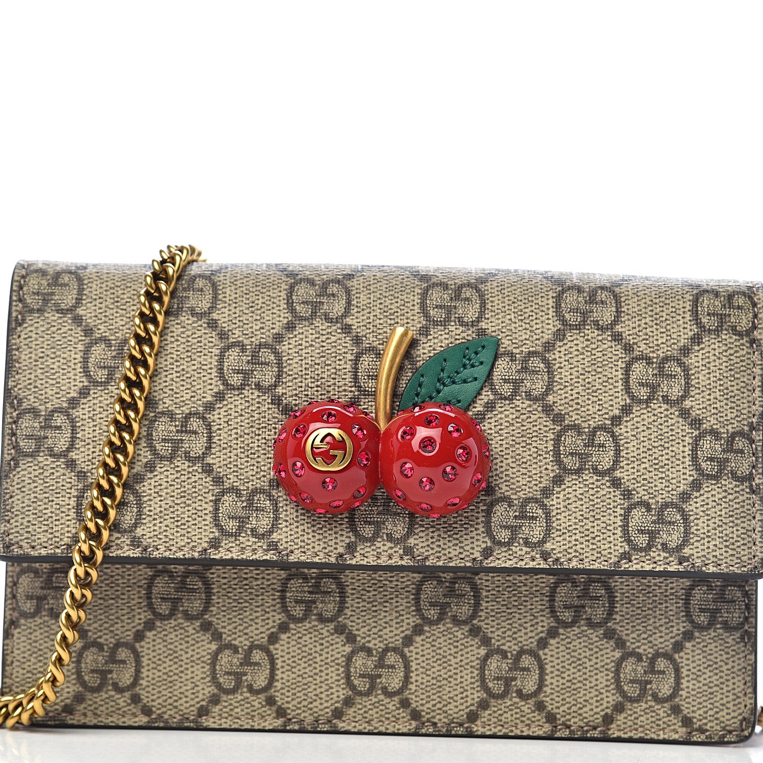 Gucci GG Supreme Monogram Mini Cherry Chain Bag 8 of 8
