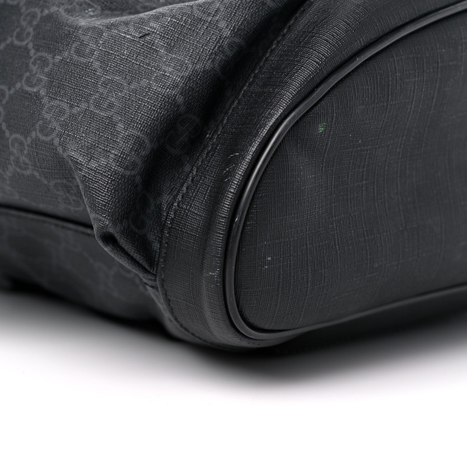 Gucci Soft GG Supreme Monogram Calfskin Web Double Buckle Backpack Black 7 of 19