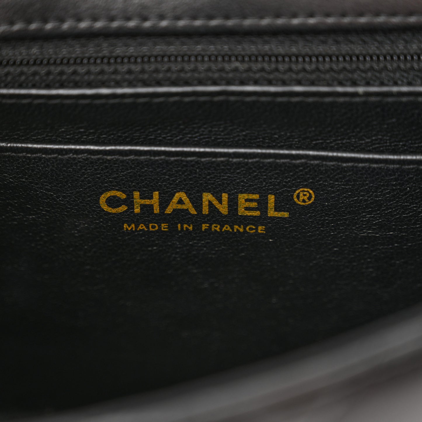 Lambskin Quilted Mini Square Flap Black