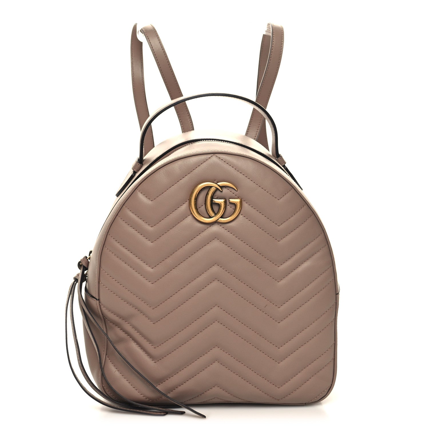 Gucci Calfskin Matelasse GG Marmont Backpack Porcelain Rose 1 of 12