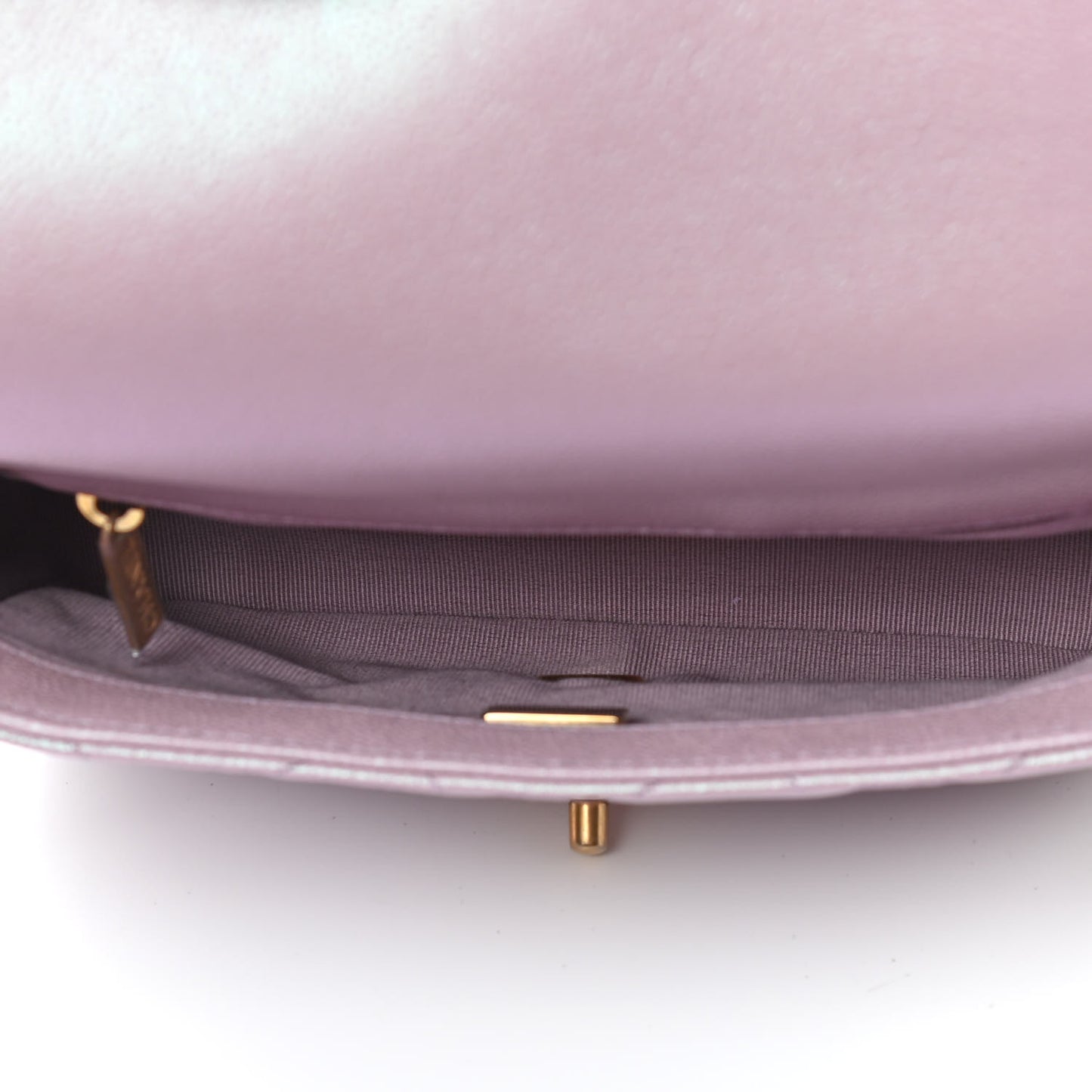 Iridescent Caviar Quilted Mini My Perfect Flap Pink
