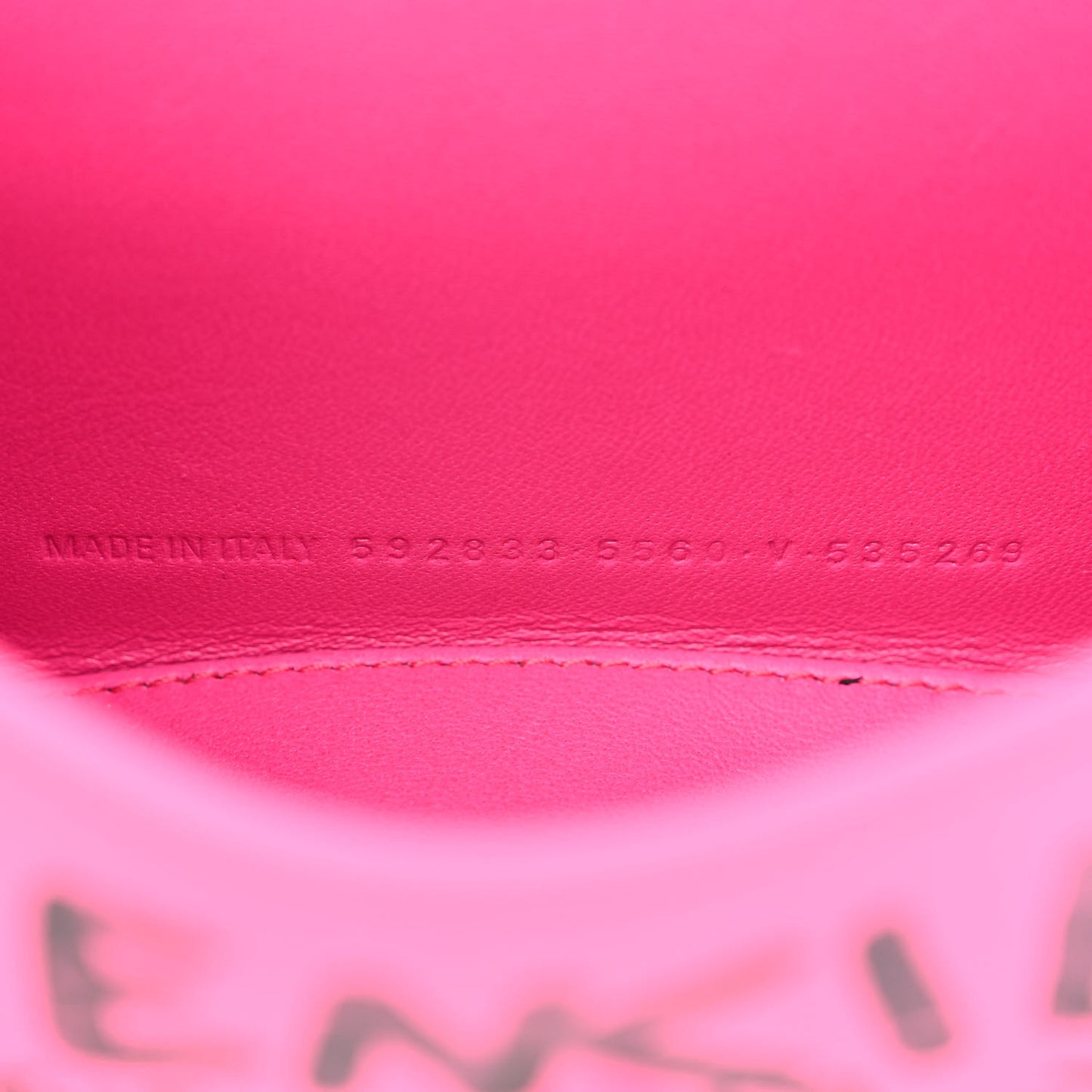 Smooth Calfskin Graffiti Hourglass Top Handle Bag XS Acid Fuchsia Black