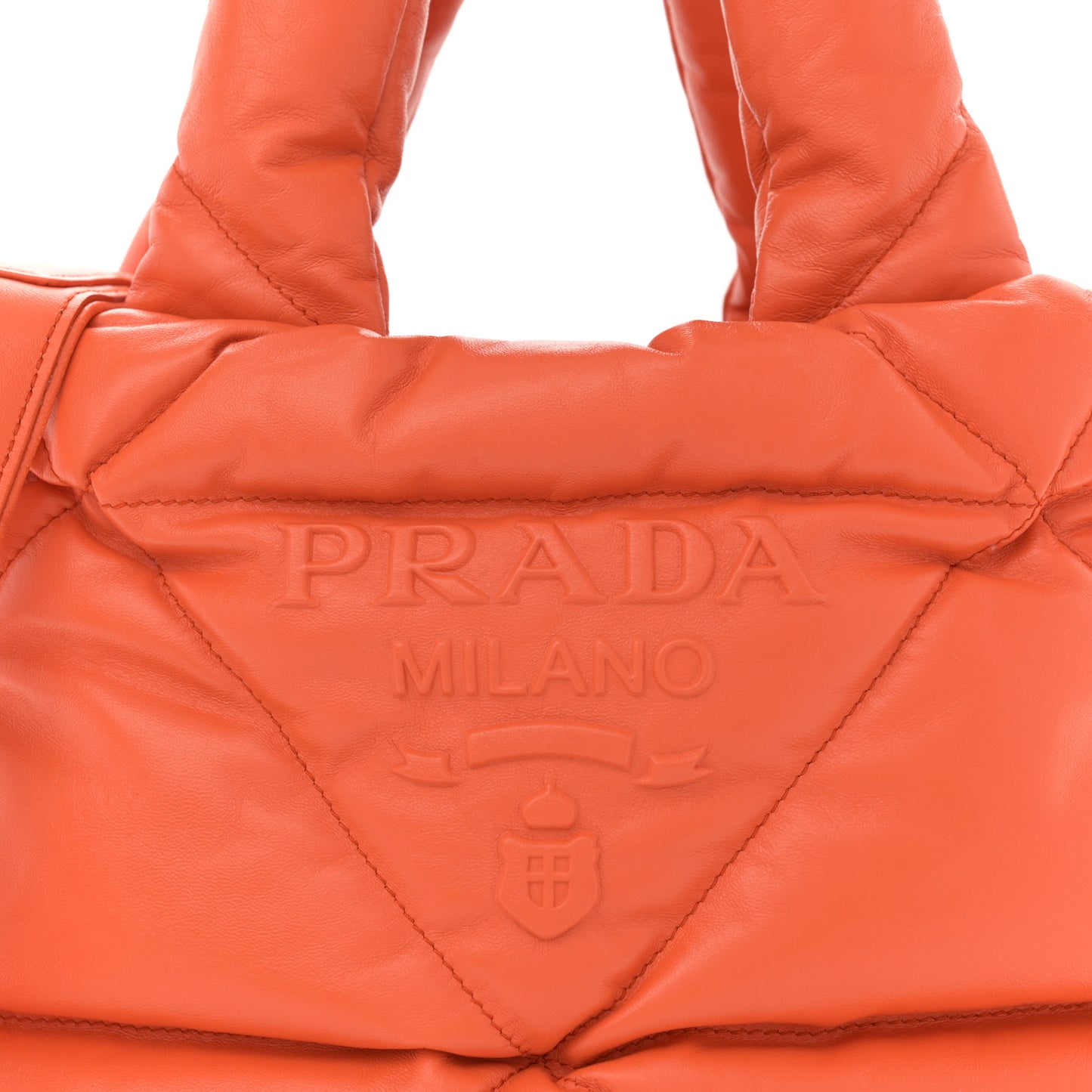 Nappa Padded System Small Tote Bag Arancio