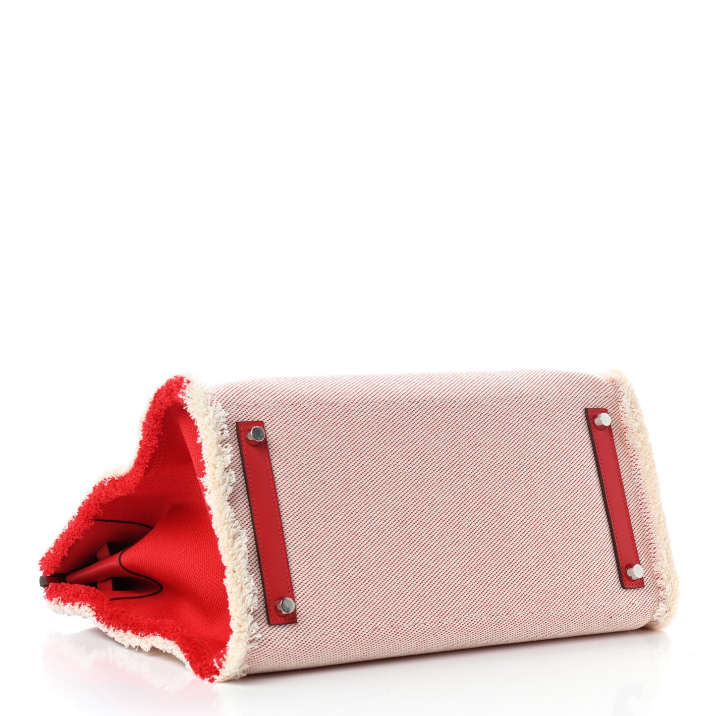 Swift Twill H Fray Fray Birkin 35 Rouge de Coeur Ecru