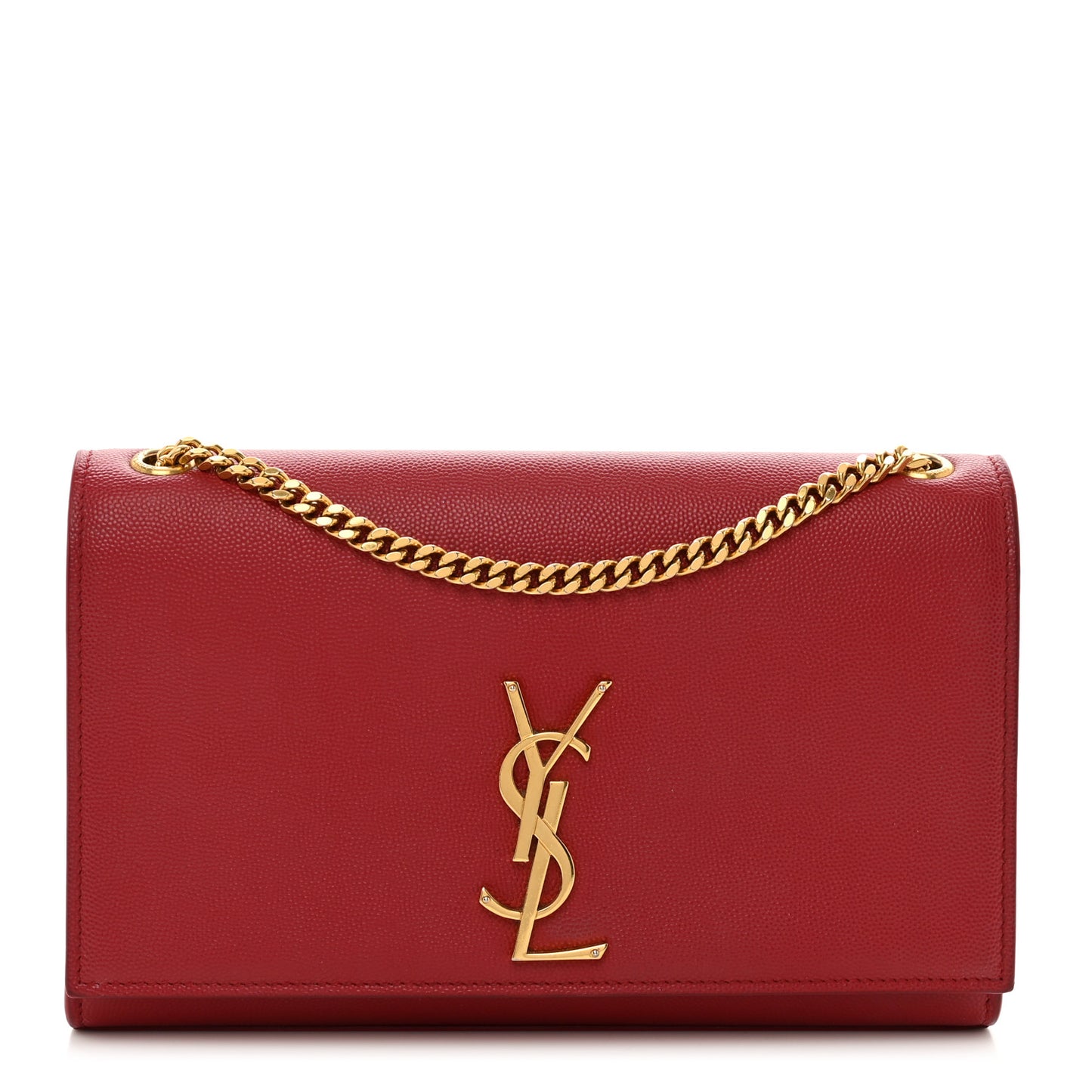 Grain De Poudre Medium Monogram Kate Satchel Rouge Eros