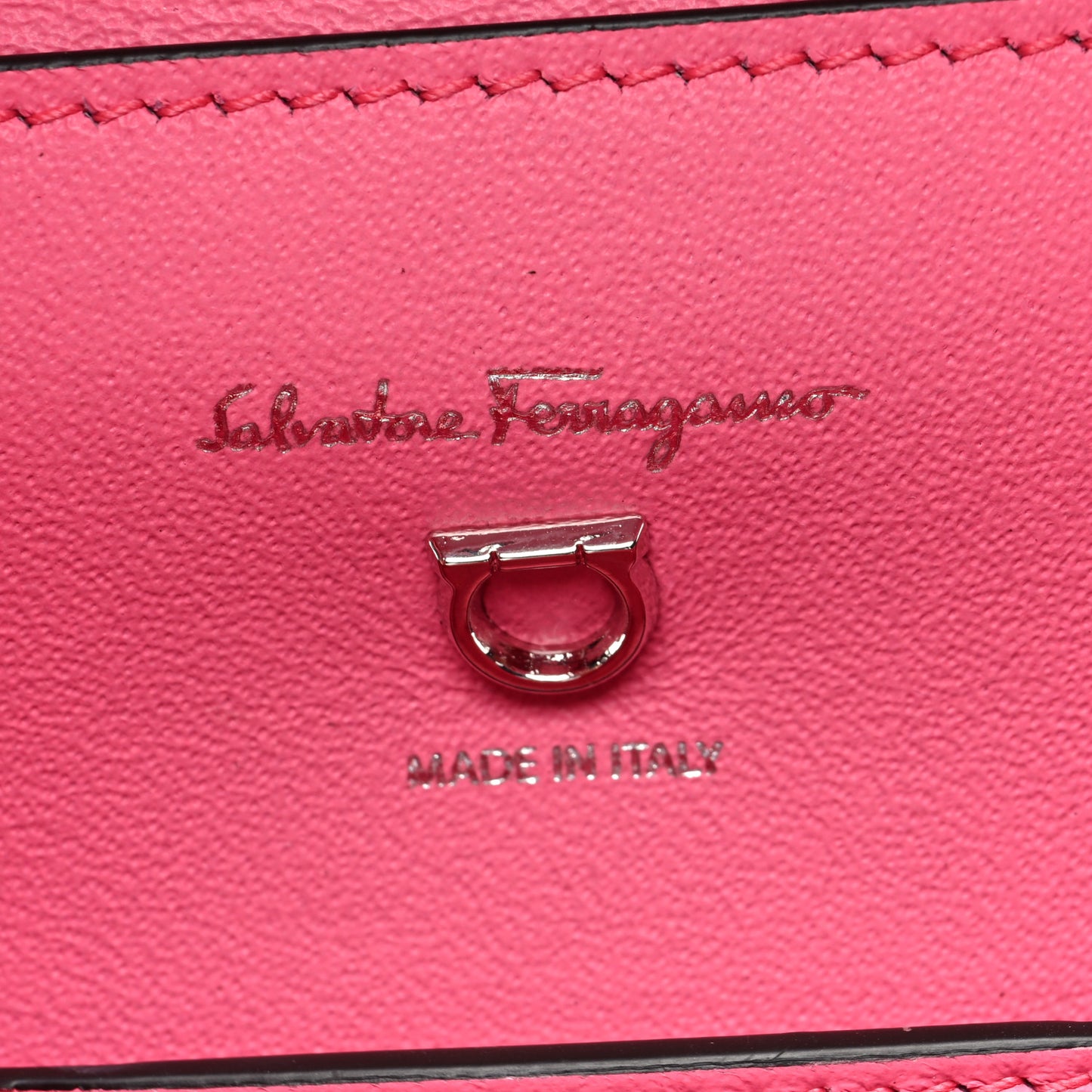 Calfskin Gancini Trifolio Top Handle Bag Peonia