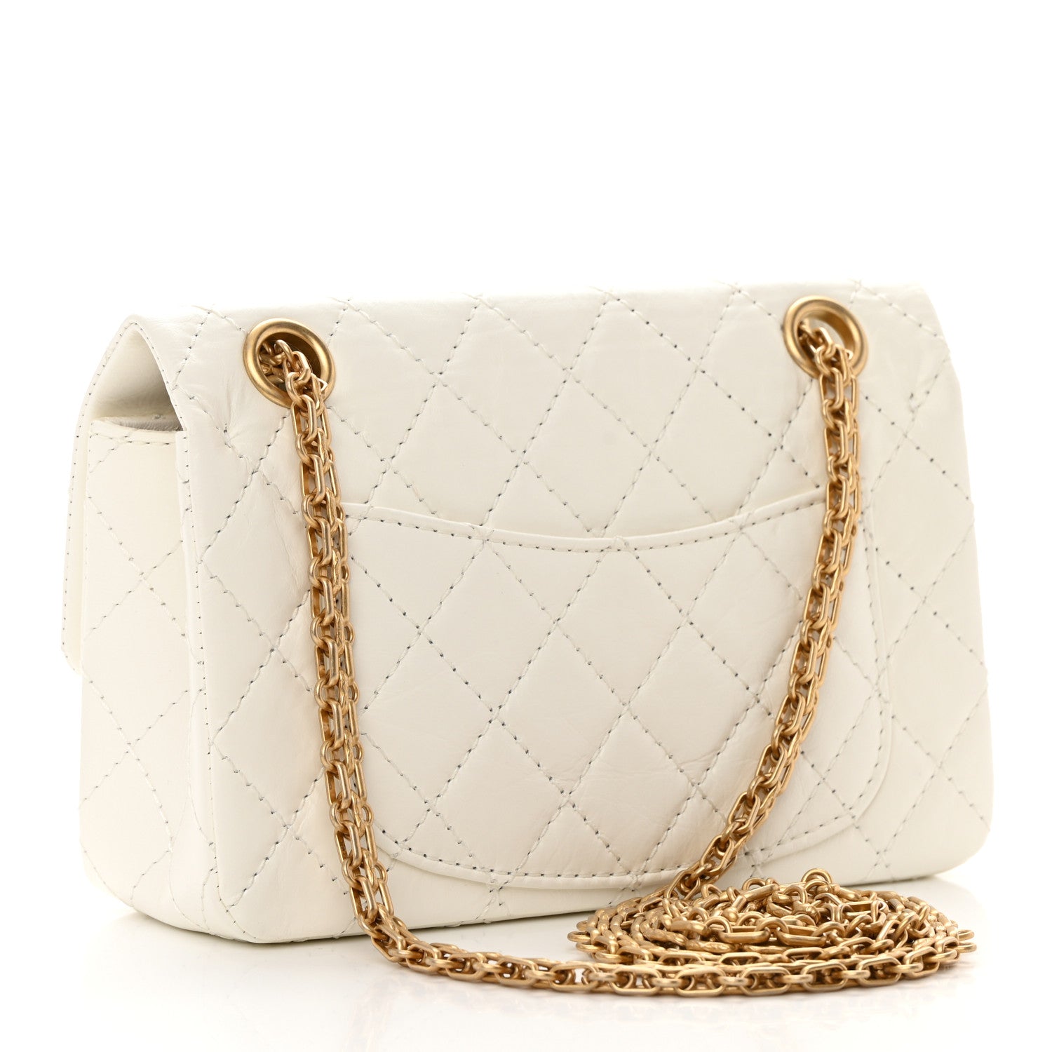 Chanel Aged Calfskin Quilted 2.55 Reissue Mini Flap White 3 of 12