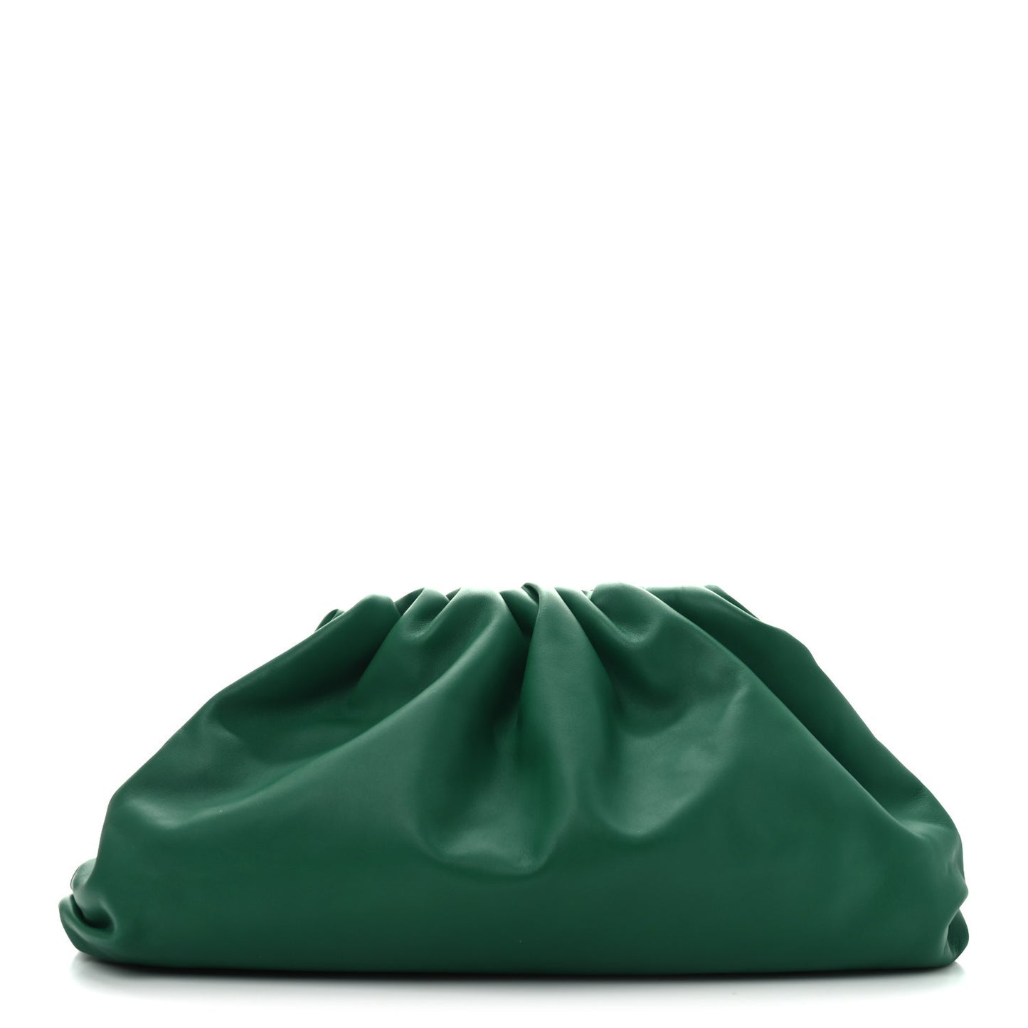 Smooth Butter Calf The Pouch Oversized Clutch Racing Green